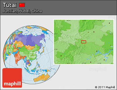 Political Location Map of Tutai