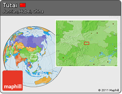 Political Location Map of Tutai