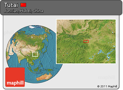 Satellite Location Map of Tutai