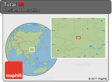 Savanna Style Location Map of Tutai