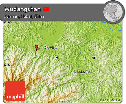 Physical Map of Wudangshan