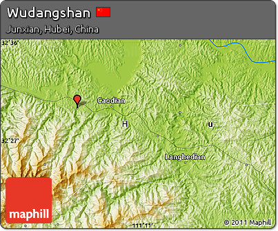 Physical Map of Wudangshan