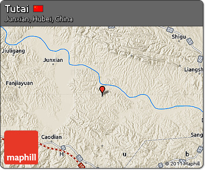 Shaded Relief Map of Tutai