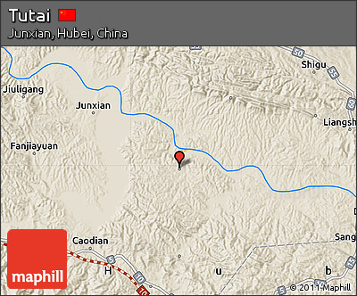 Shaded Relief Map of Tutai