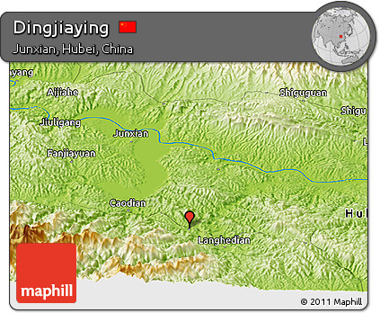 Physical Panoramic Map of Dingjiaying