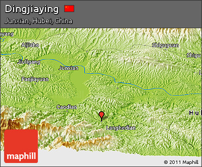 Physical Panoramic Map of Dingjiaying