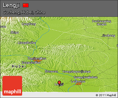 Physical Panoramic Map of Lengji