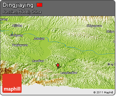 Physical Panoramic Map of Dingjiaying