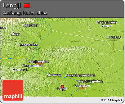 Physical Panoramic Map of Lengji
