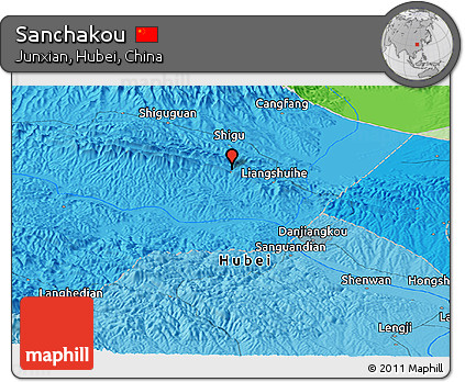 Political Panoramic Map of Sanchakou