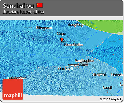 Political Panoramic Map of Sanchakou