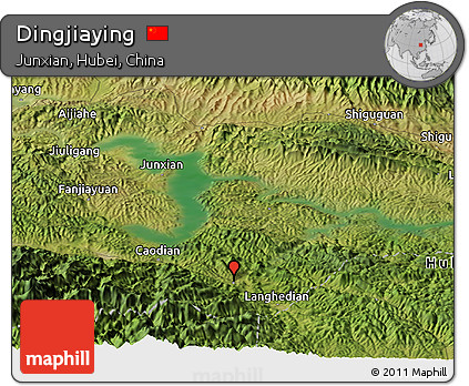 Satellite Panoramic Map of Dingjiaying