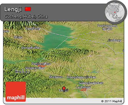 Satellite Panoramic Map of Lengji