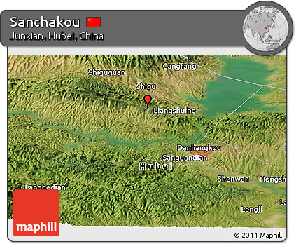 Satellite Panoramic Map of Sanchakou