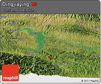 Satellite Panoramic Map of Dingjiaying