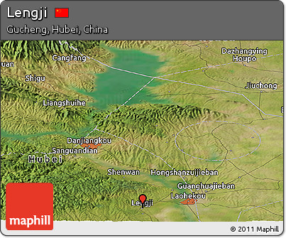 Satellite Panoramic Map of Lengji