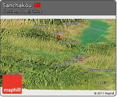 Satellite Panoramic Map of Sanchakou