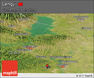 Satellite Panoramic Map of Lengji