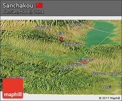 Satellite Panoramic Map of Sanchakou