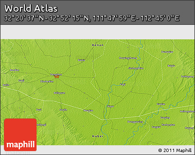Physical 3D Map of the Area around 32° 36' 26" N, 112° 16' 30" E