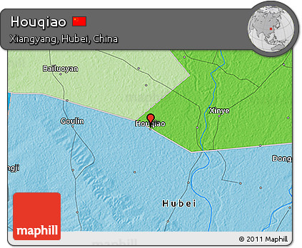 Political 3D Map of Houqiao