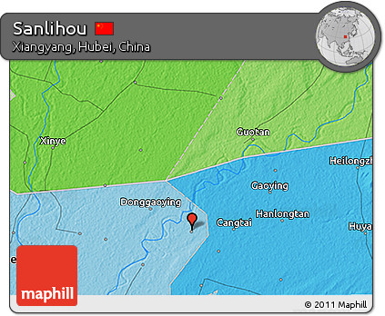 Political 3D Map of Sanlihou