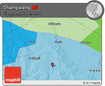 Political 3D Map of Shangwang