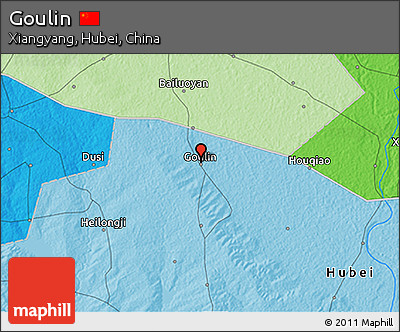 Political 3D Map of Goulin