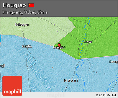 Political 3D Map of Houqiao