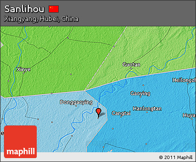 Political 3D Map of Sanlihou