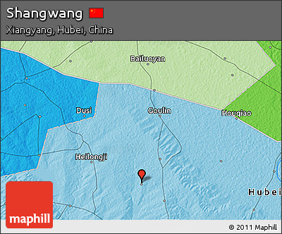 Political 3D Map of Shangwang