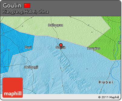 Political 3D Map of Goulin