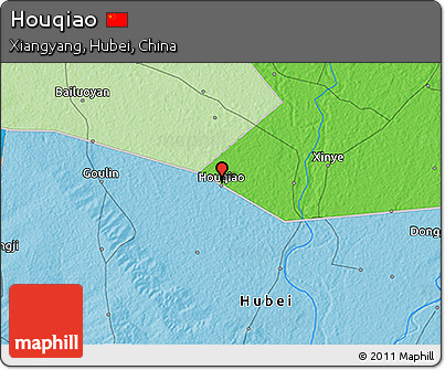 Political 3D Map of Houqiao