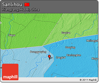 Political 3D Map of Sanlihou