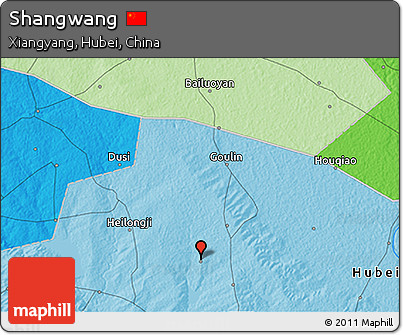 Political 3D Map of Shangwang