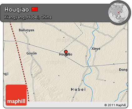 Shaded Relief 3D Map of Houqiao