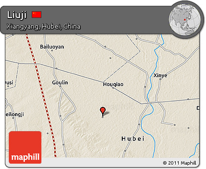 Shaded Relief 3D Map of Liuji