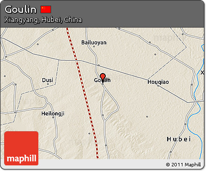 Shaded Relief 3D Map of Goulin