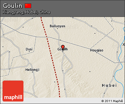 Shaded Relief 3D Map of Goulin