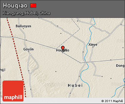 Shaded Relief 3D Map of Houqiao