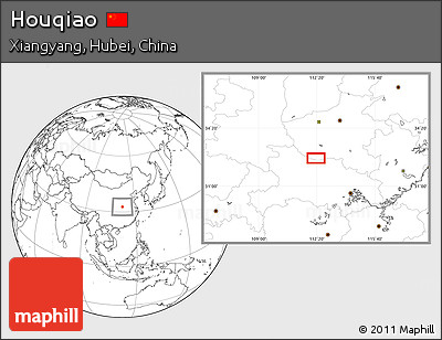 Blank Location Map of Houqiao