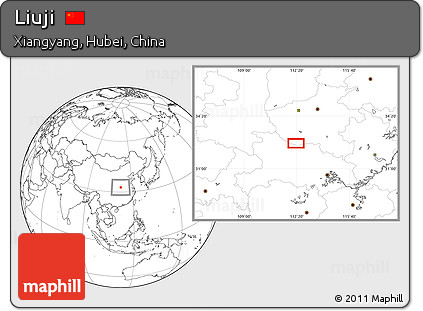 Blank Location Map of Liuji