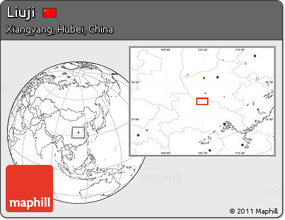 Blank Location Map of Liuji