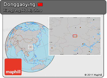 Gray Location Map of Donggaoying