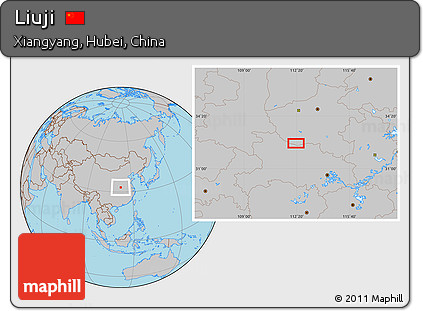 Gray Location Map of Liuji
