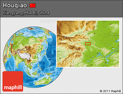 Physical Location Map of Houqiao