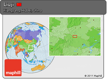 Political Location Map of Liuji
