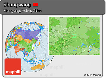 Political Location Map of Shangwang