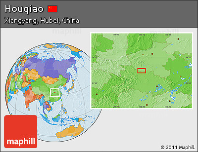 Political Location Map of Houqiao