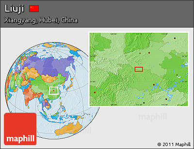 Political Location Map of Liuji